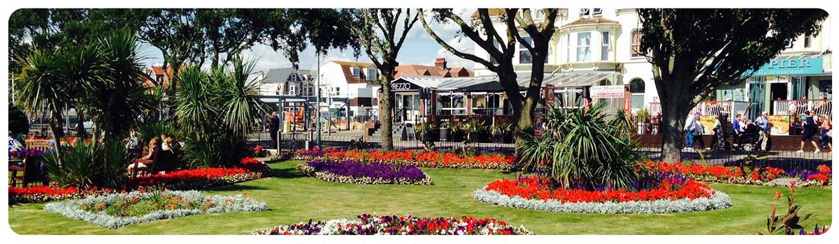 Gardens along the Clacton-on-Sea coastline